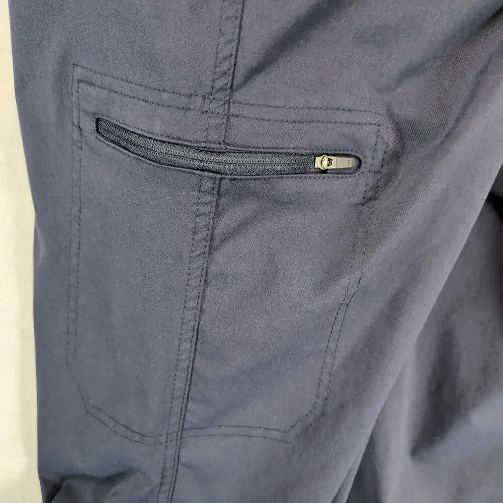Original Weatherproof Vintage Navy Nylon Cargo Chino Pants Men's 40x30 Stretch‎